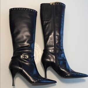 Escada Leather Knee-High Boots
